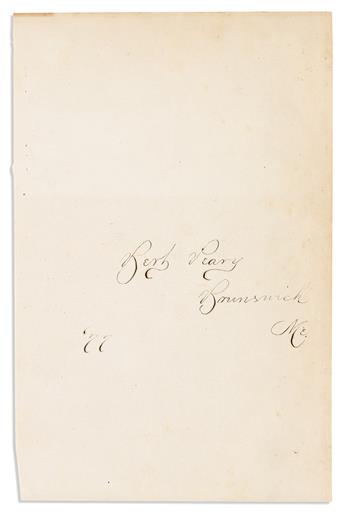 PEARY, ROBERT E. Two items, each dated and Signed: United States Coast Survey . . . 1875. Pearys copy * Signature, as a student.